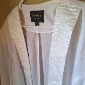 Georgous! Giovanna White Dressy Blazer Plus Size 24W